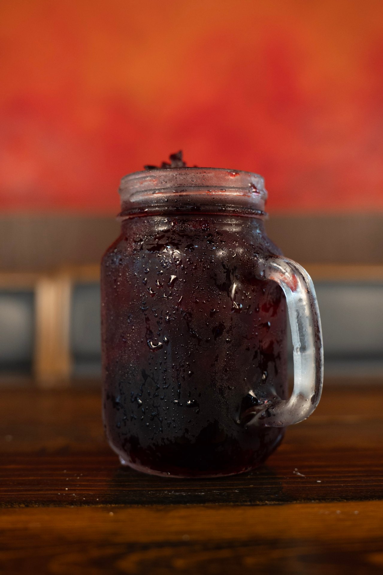 Chilled jamaica agua fresca