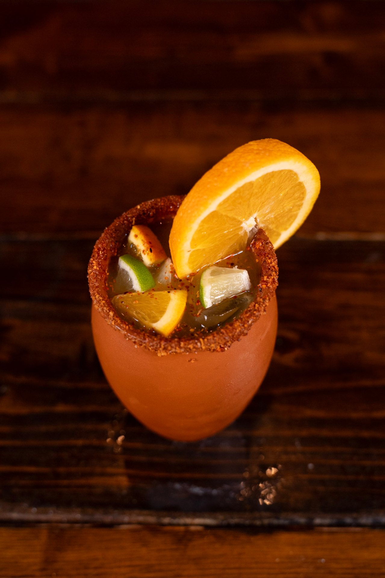 Cantarito with orange and lime