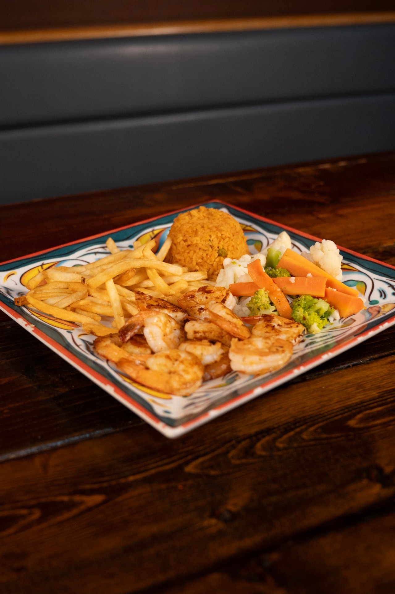 Camarones a la plancha plate